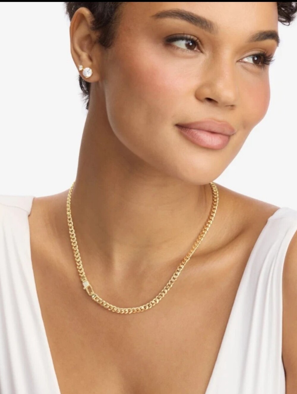 Melinda Maria Julian Pave 5mm in Gold NWT- Retail $105